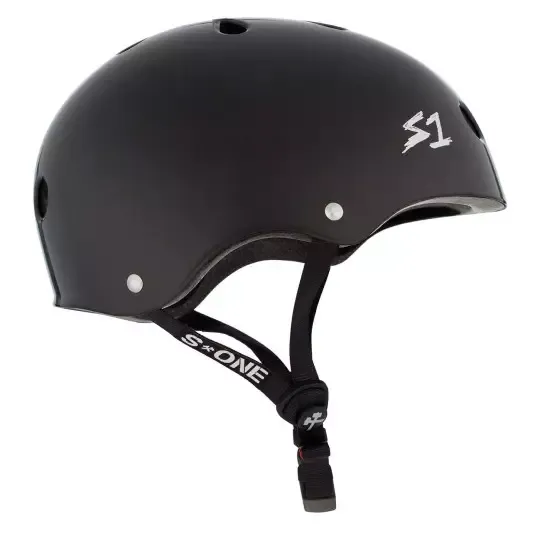 Skateboard helmet S-One MEGA LIFER BLACK GLOSS 2024 