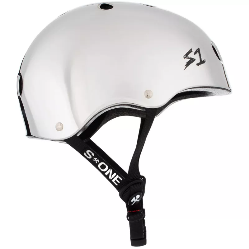 Skateboard helmet S-One Lifer Silver Mirror Gloss 2024 