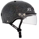 Skateboard helmet S-One Lifer Visor Black Gloss Glitter 2024 